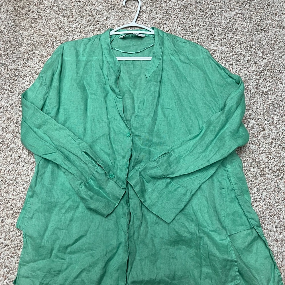 Zara Mint Green Button Down